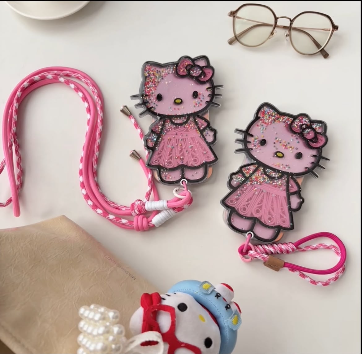KT,PPG,DORAMAN-Slide Makeup Mirror cases for iPhone 13 14 15 16 17 18 series,Cute protective Creative and pretty