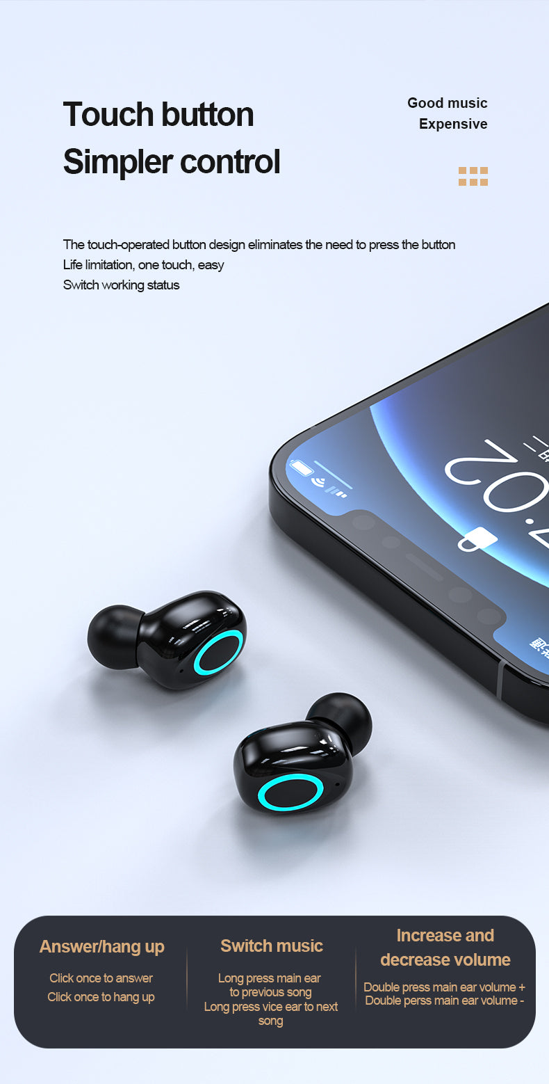 Bluetooth earphones,tws wireless,headset, in-ear, more comfortable.