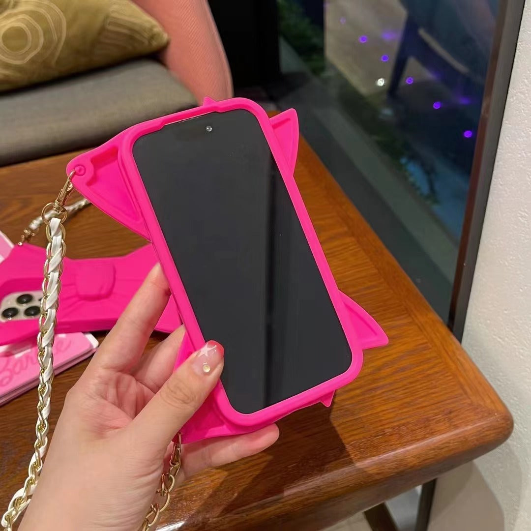 Barbie Bow Silicone iPhone Case for 11-14PM.