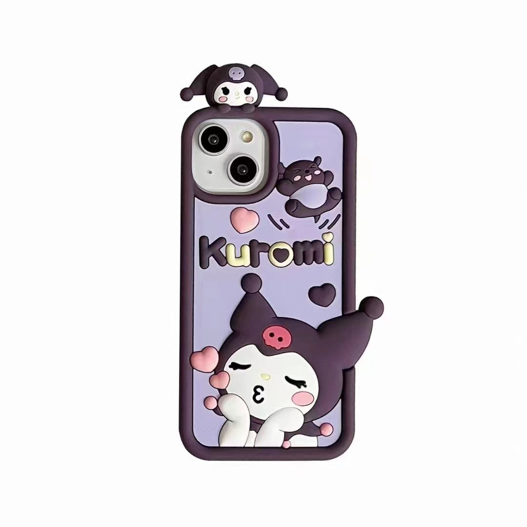 Cartoon silicone Kulomi iPhone case 11-14PM.