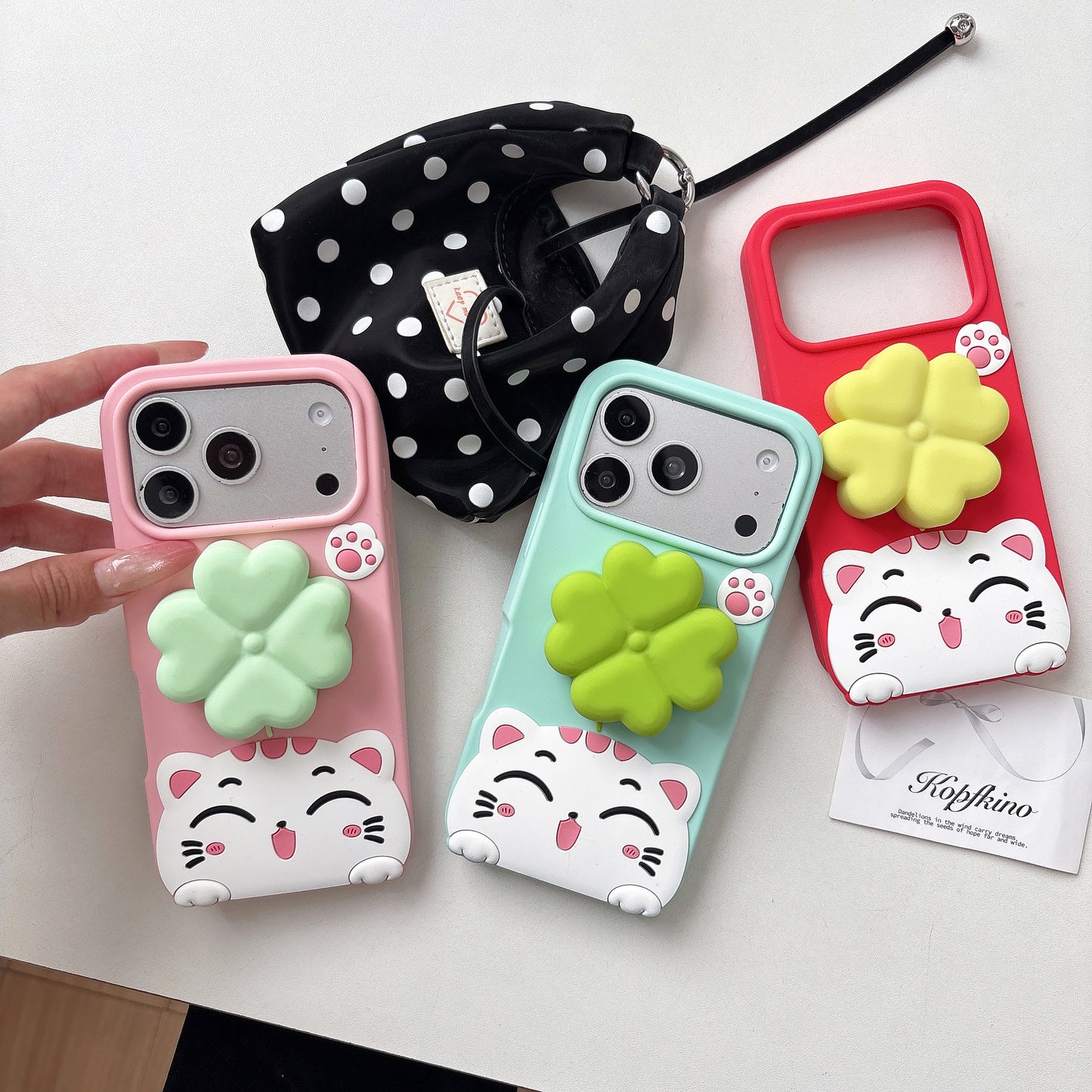 Spinning flower cat soft silicone case for iPhone 12-17series. free shipping.