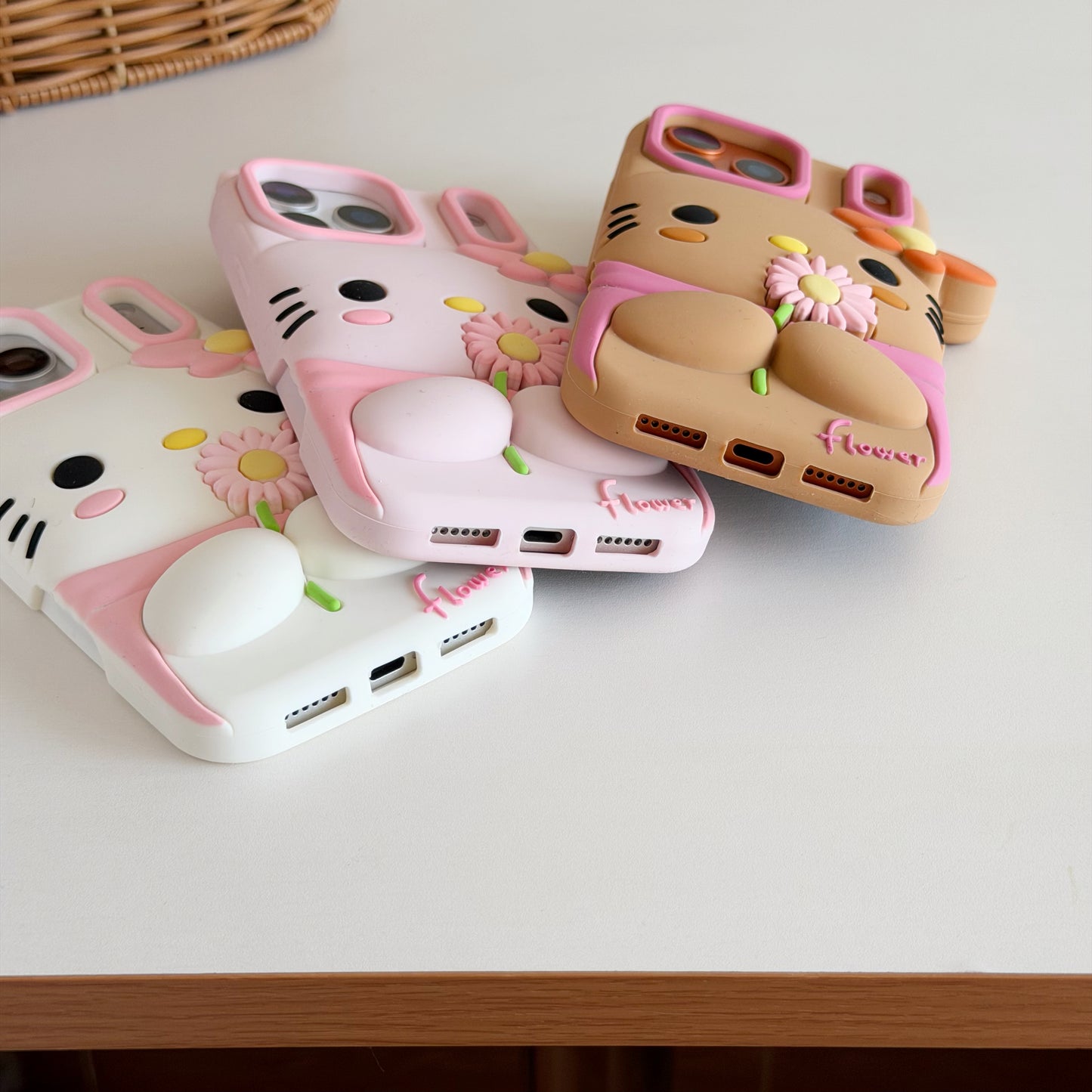 Soft flower kt butterfly silicone Phone Case for iPhone 12pm-17 series.free shipping.