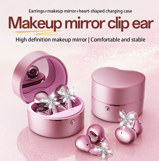 Bluetooth earphones wireless clip-on headphones for lady,girly,gifts for her.