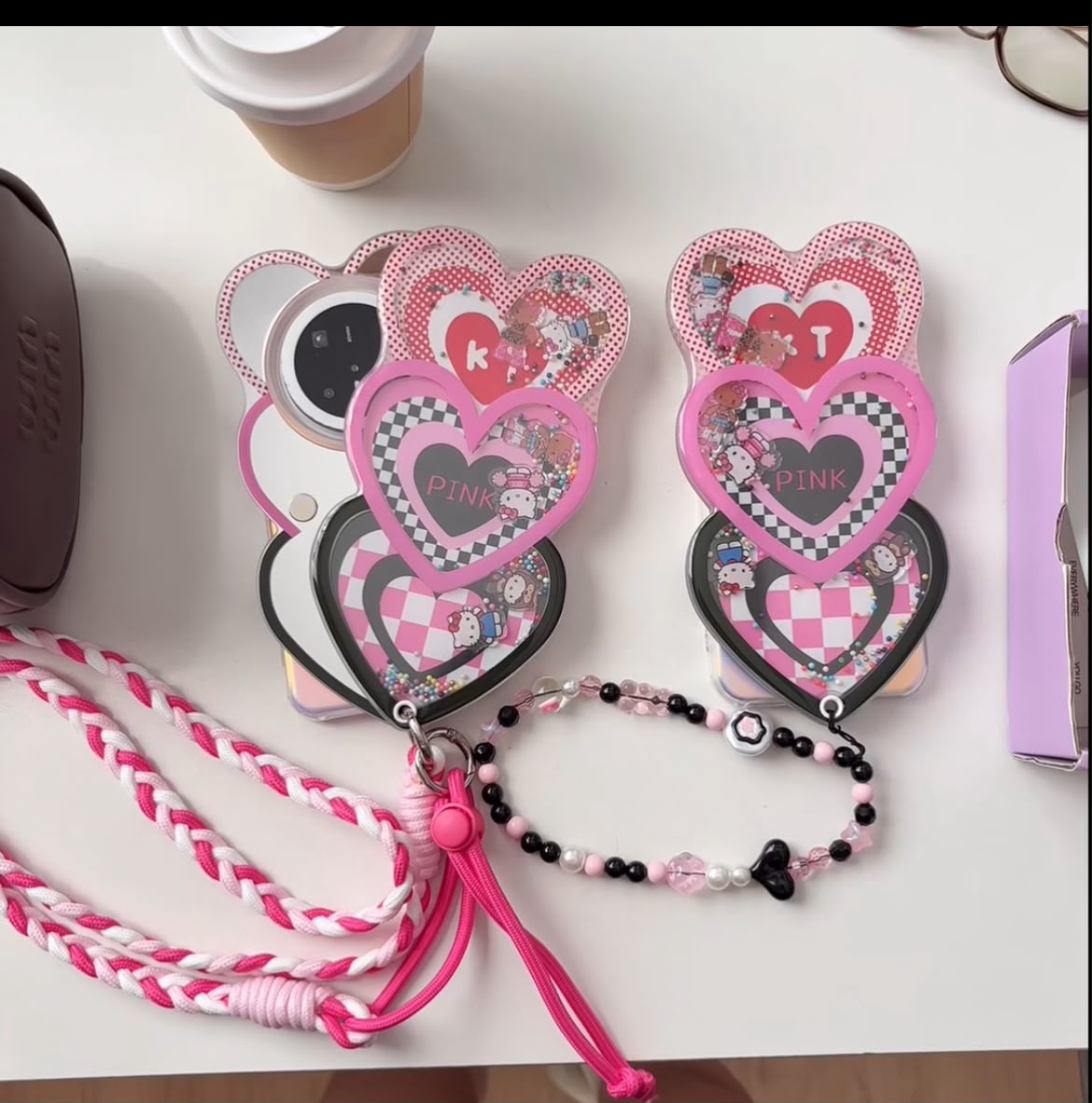 KT,PPG,DORAMAN-Slide Makeup Mirror cases for iPhone 13 14 15 16 17 18 series,Cute protective Creative and pretty