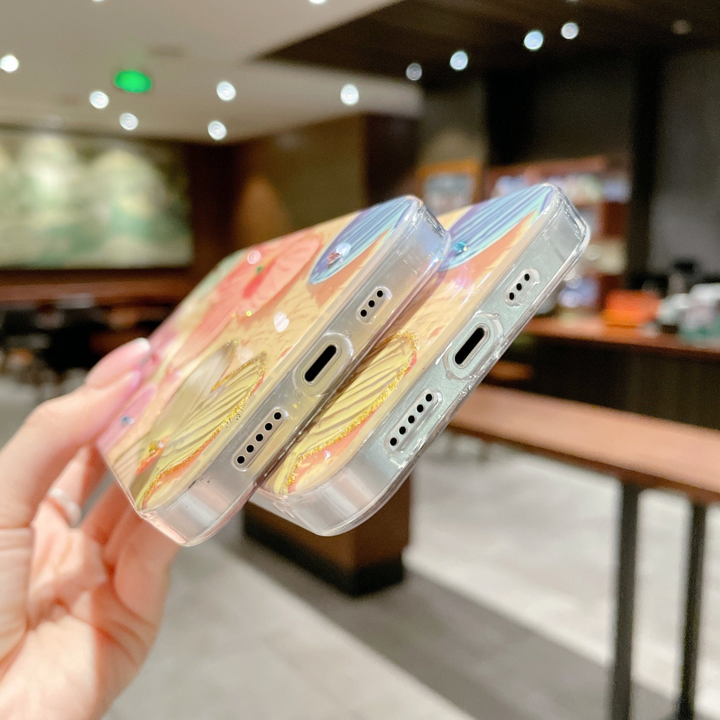 Colourful oil painting flower phone case,iPhoneX-14Promax.