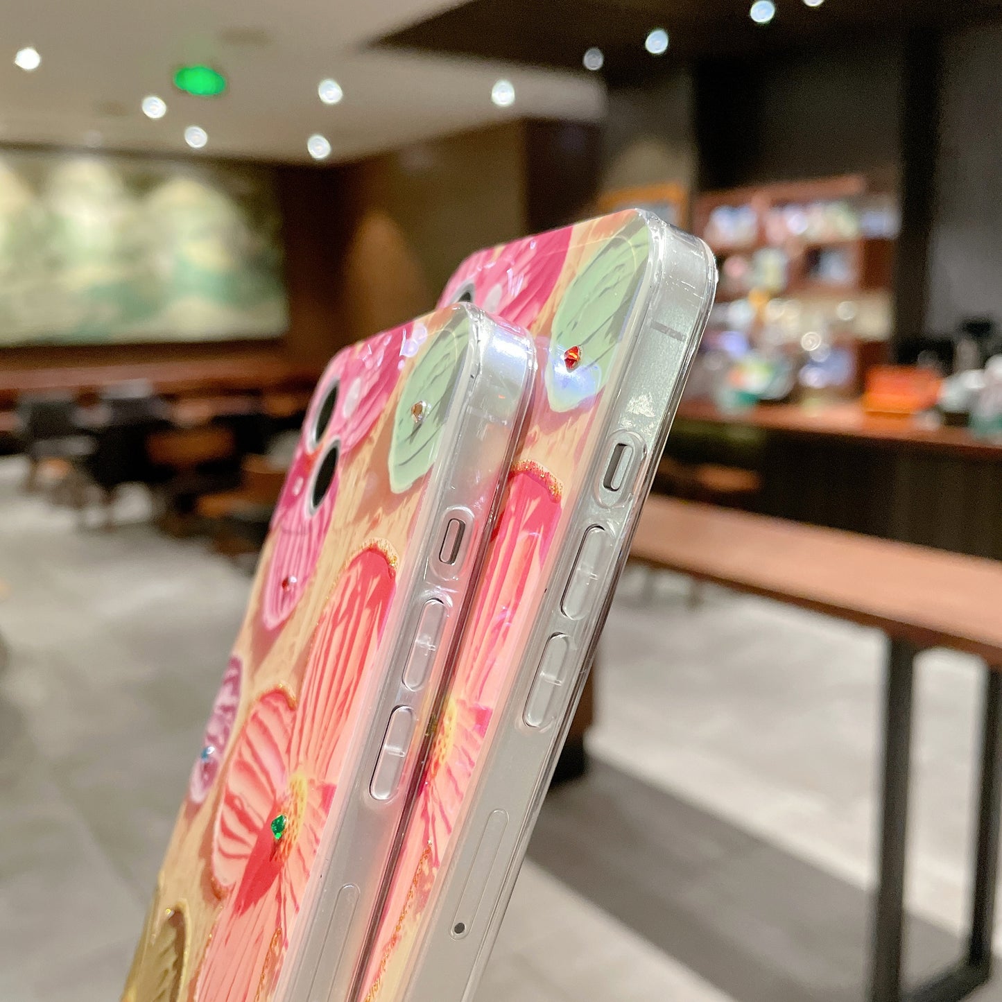 Colourful oil painting flower phone case,iPhoneX-14Promax.