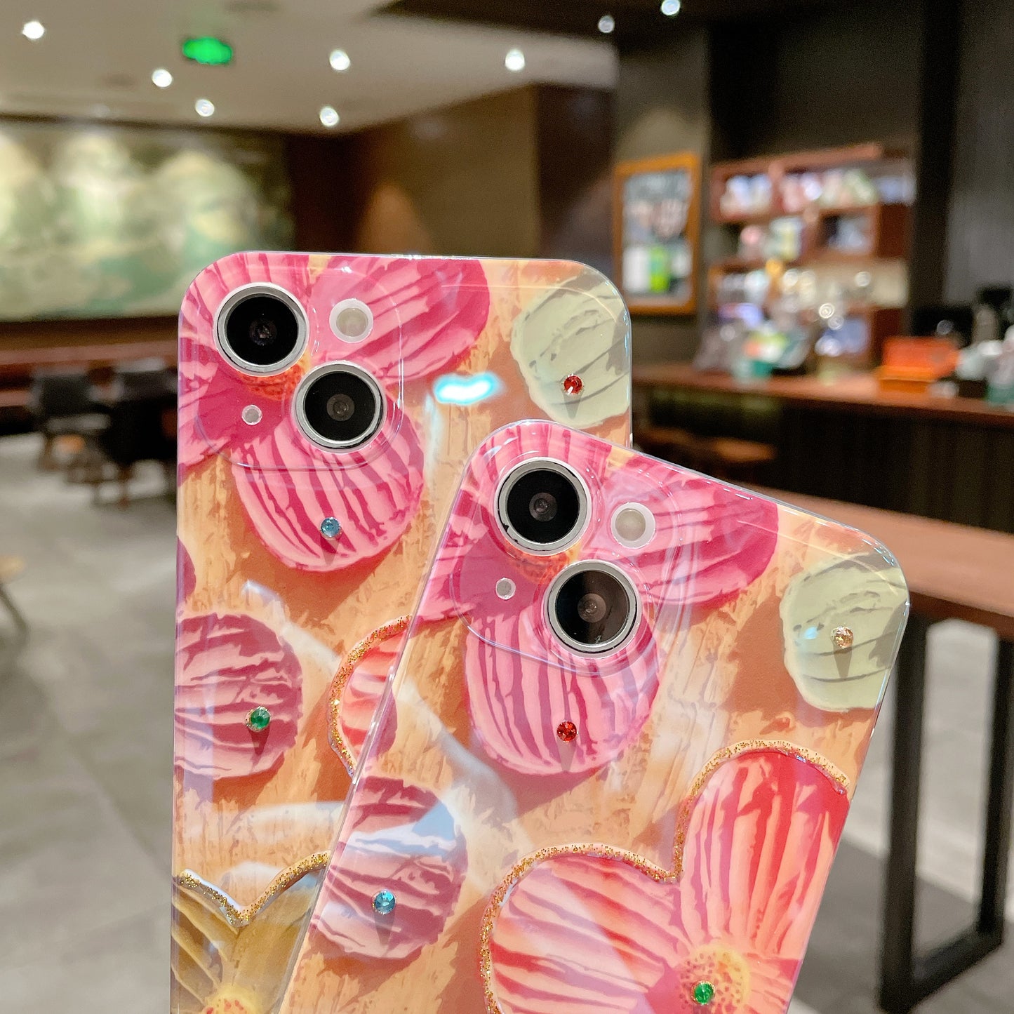 Colourful oil painting flower phone case,iPhoneX-14Promax.