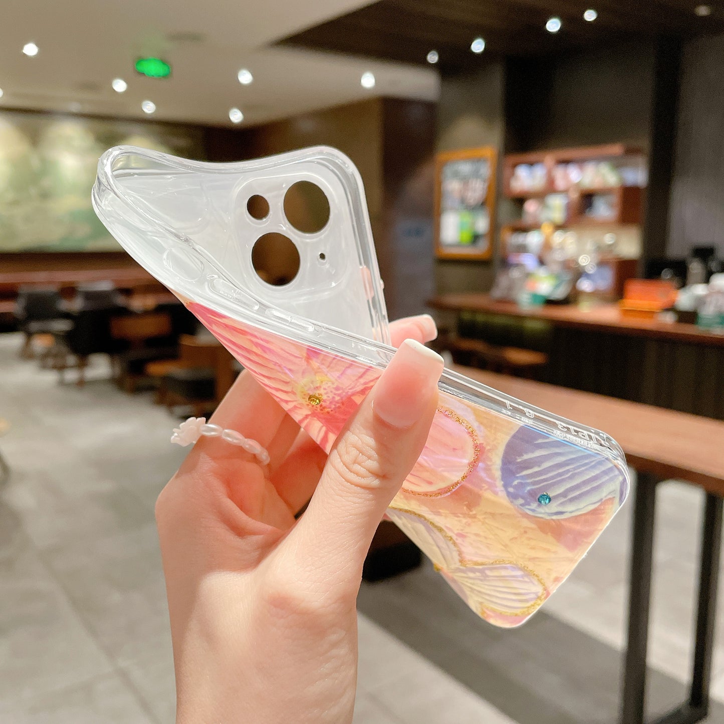 Colourful oil painting flower phone case,iPhoneX-14Promax.