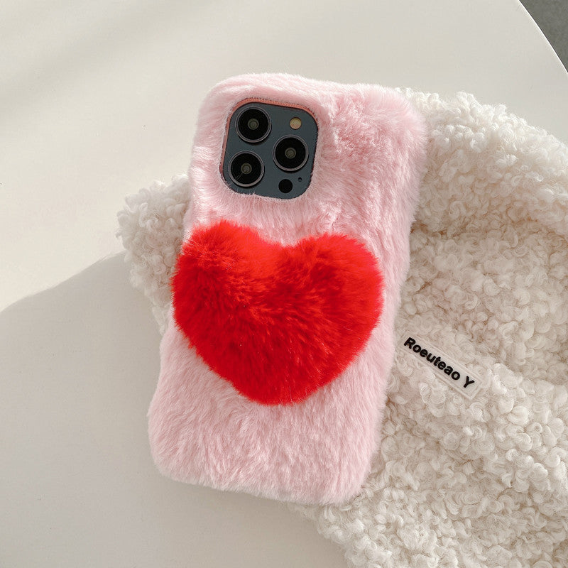Big love plush case for iPhoneX-14Promax.
