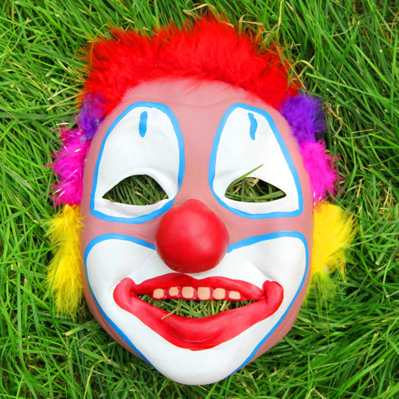 Halloween bar dance clown dress up performance supplies headgear accessories clown mask funny clown wig.