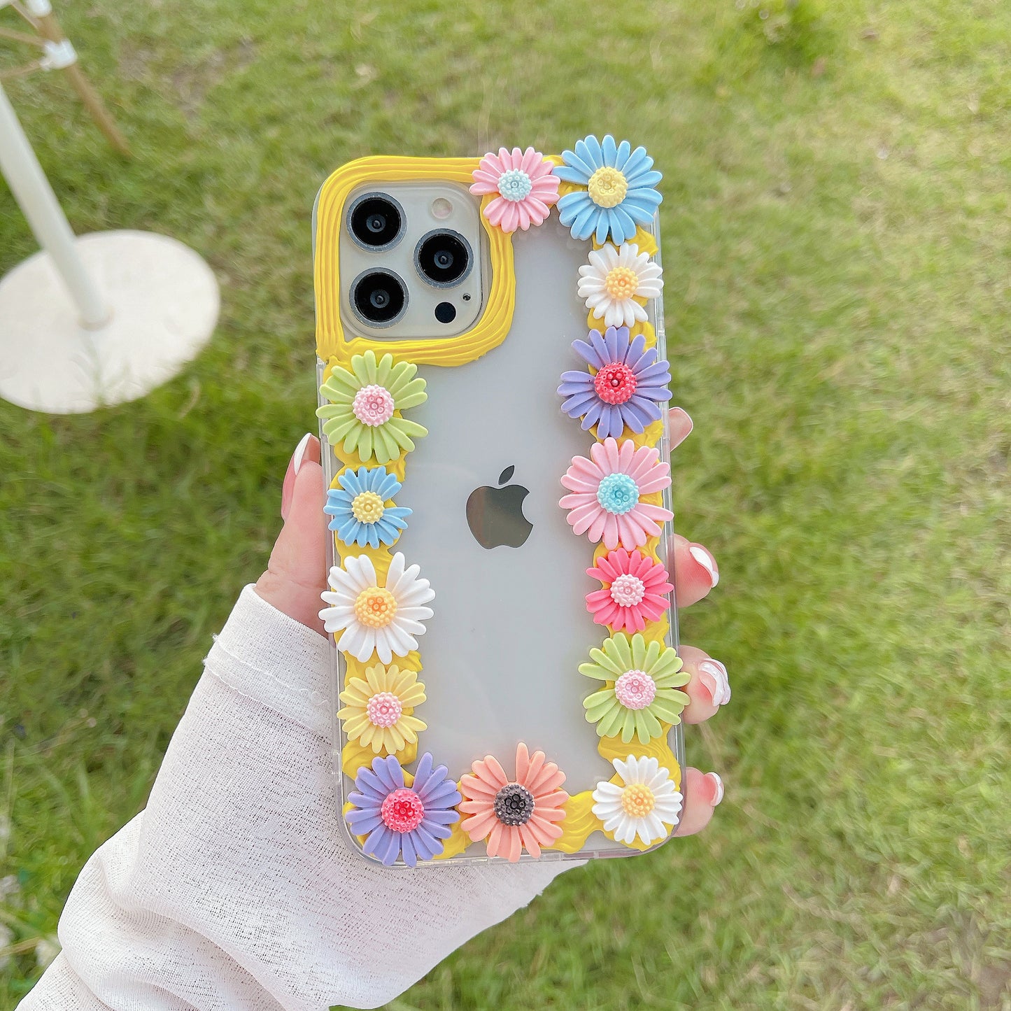 Handmade Phone Cases Cream Gel  3D Flowers and Christmas Trees,iPhoneX-14Promax.