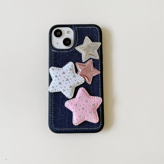 iPhone case,Cowboy Embroidery,Star Embroidery.