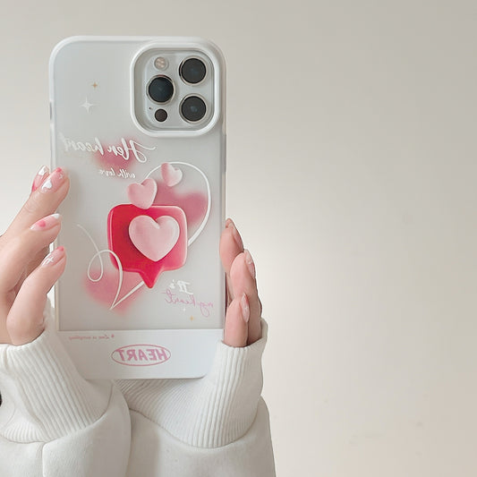 iPhone case,Pink heart.