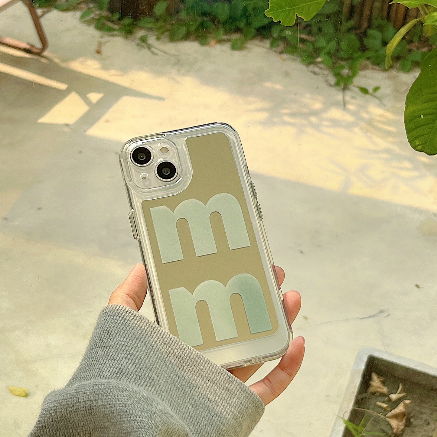 iPhone case,Minimalist letters,Mirror.