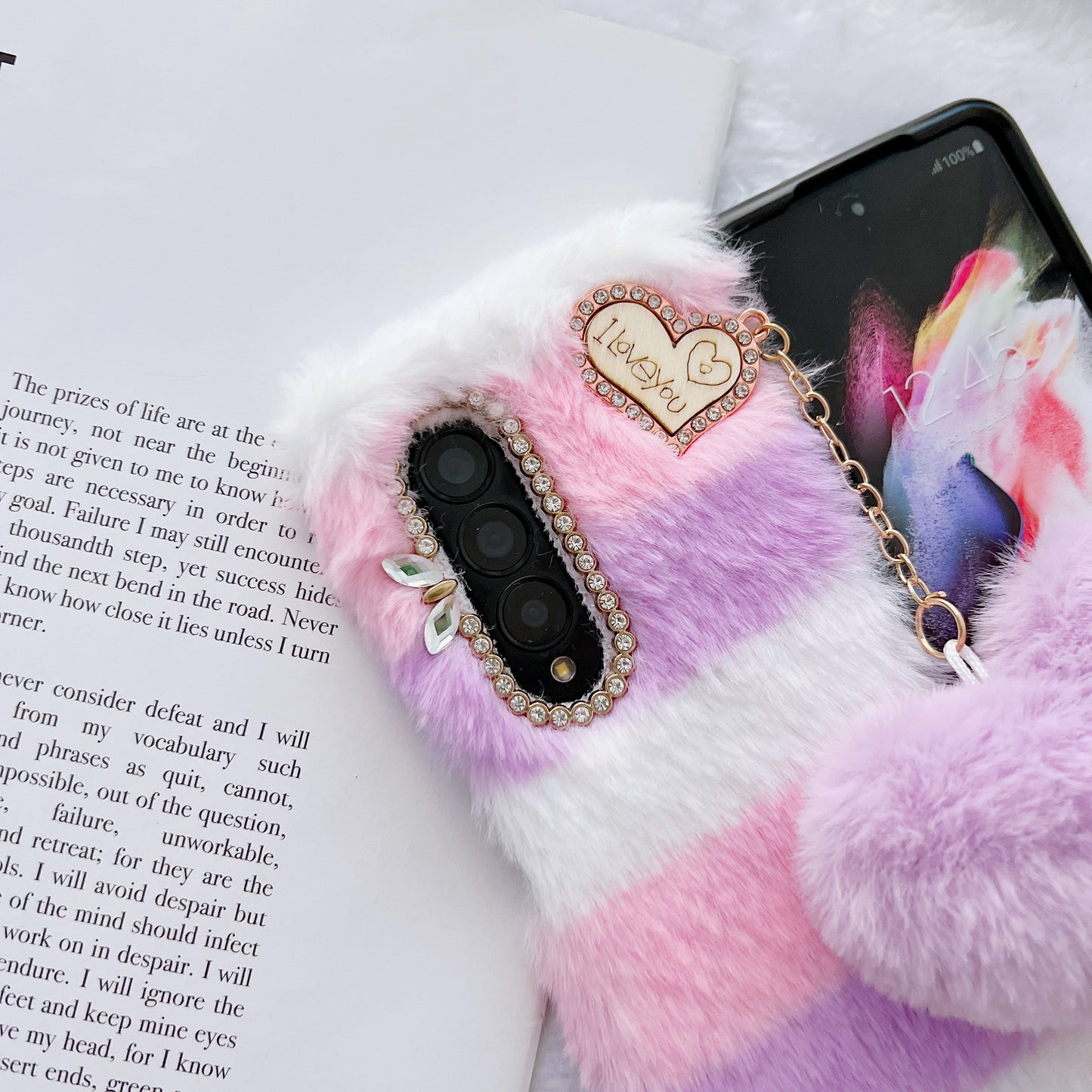 Z Fold 3-4-5-6-7-8 case,Folding Plush Shell.