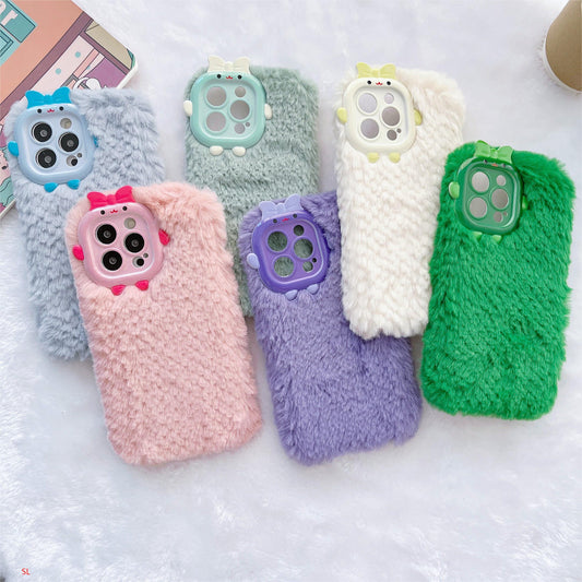 iPhone case,Little Monster Frame Plush Case,Solid colours.