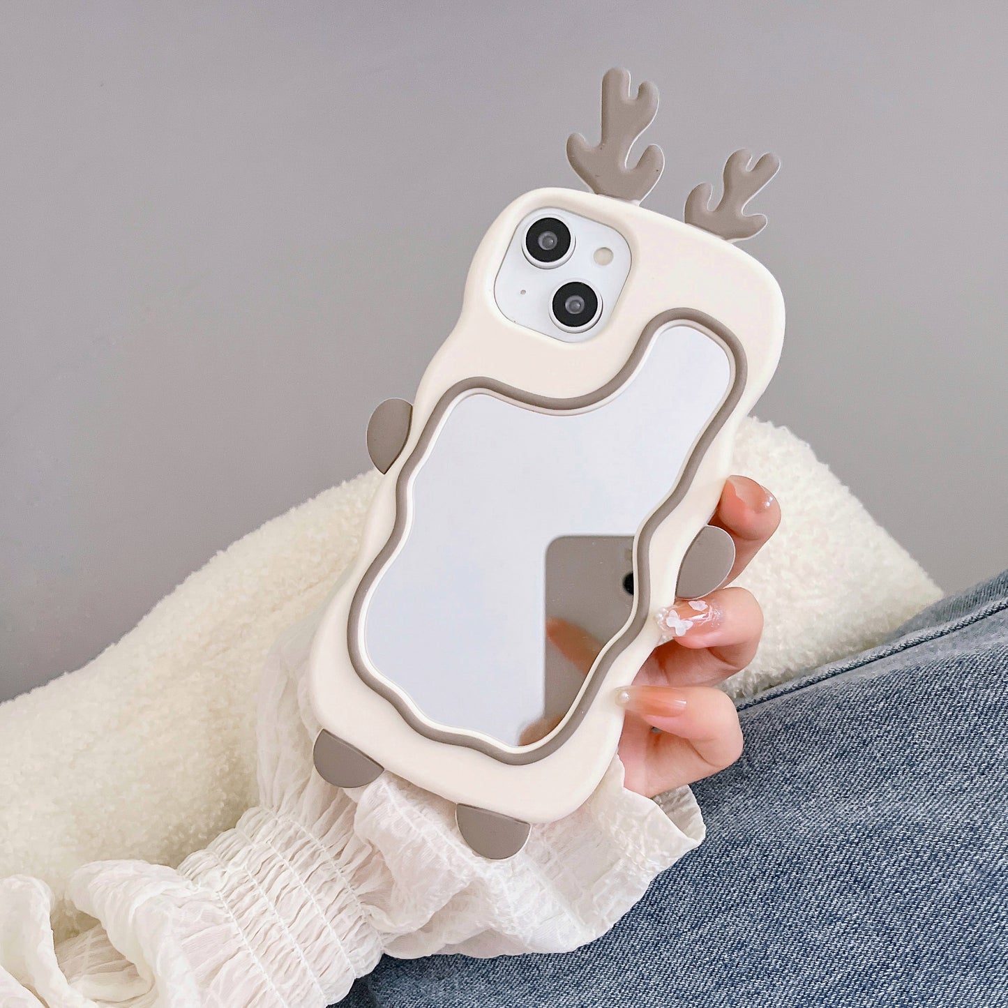 iPhone case,Mirror silicone moose.