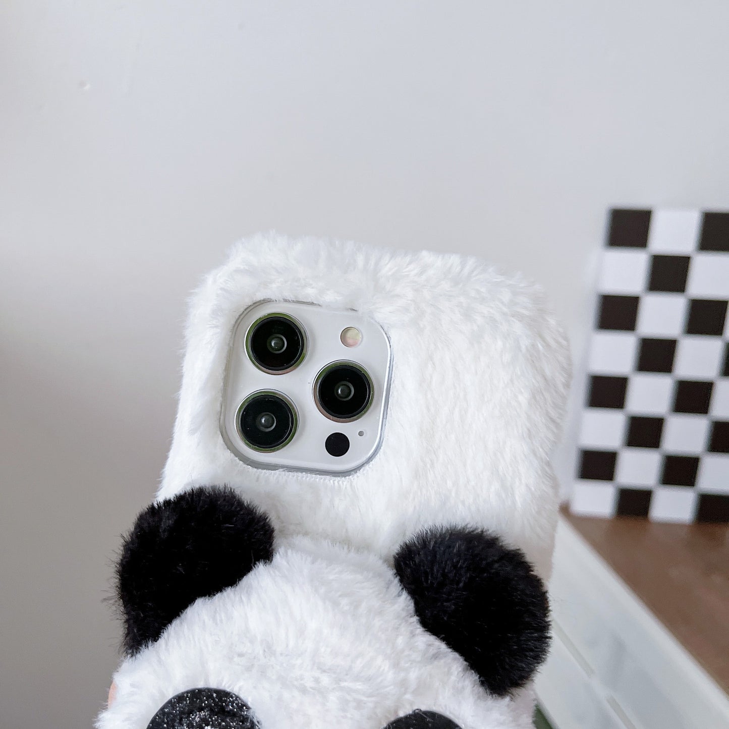 Giant Panda Plush Phone Case,iPhoneX-14Promax.