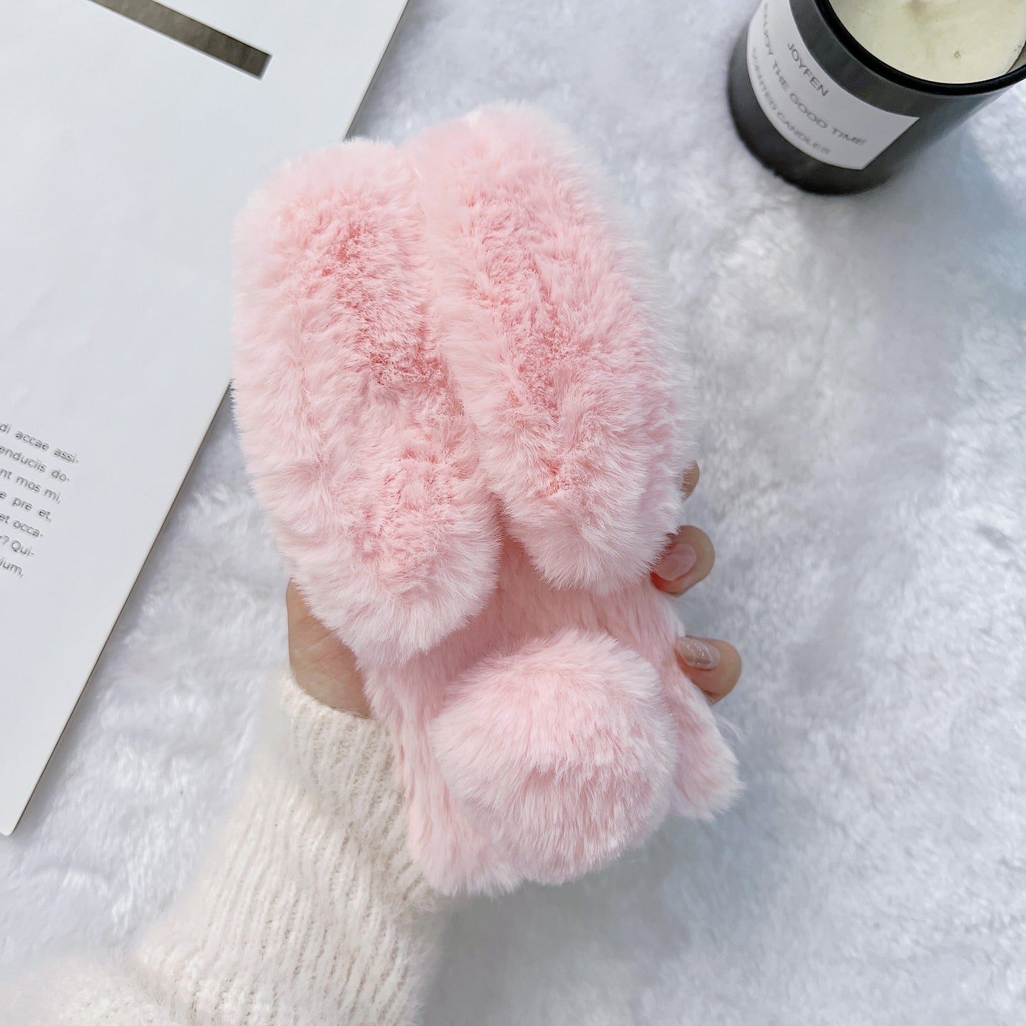 Z Fold 3-4-5-6-7-8 case,Fluffy,Cartoon rabbit.