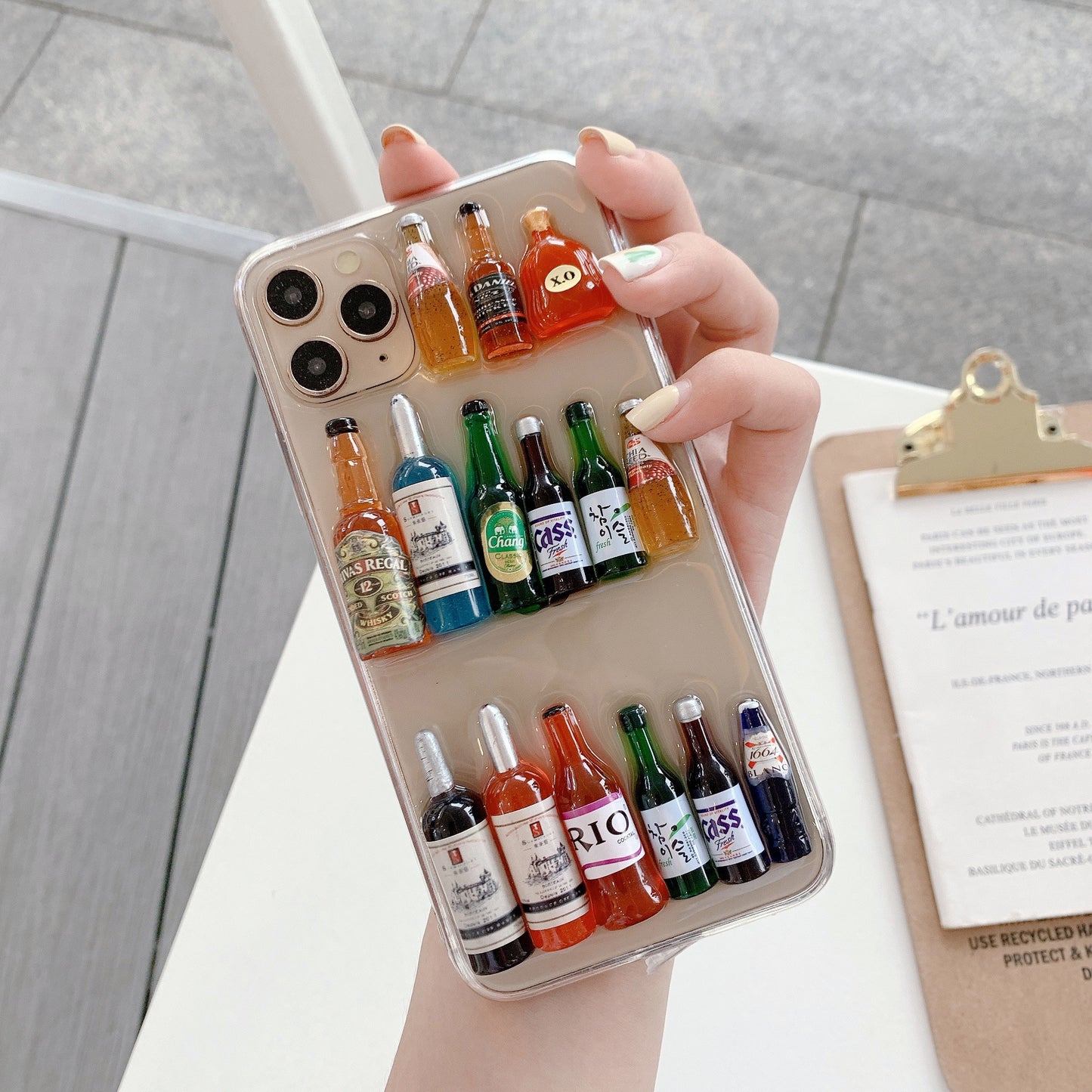 iPhone case,3D wine bottle.