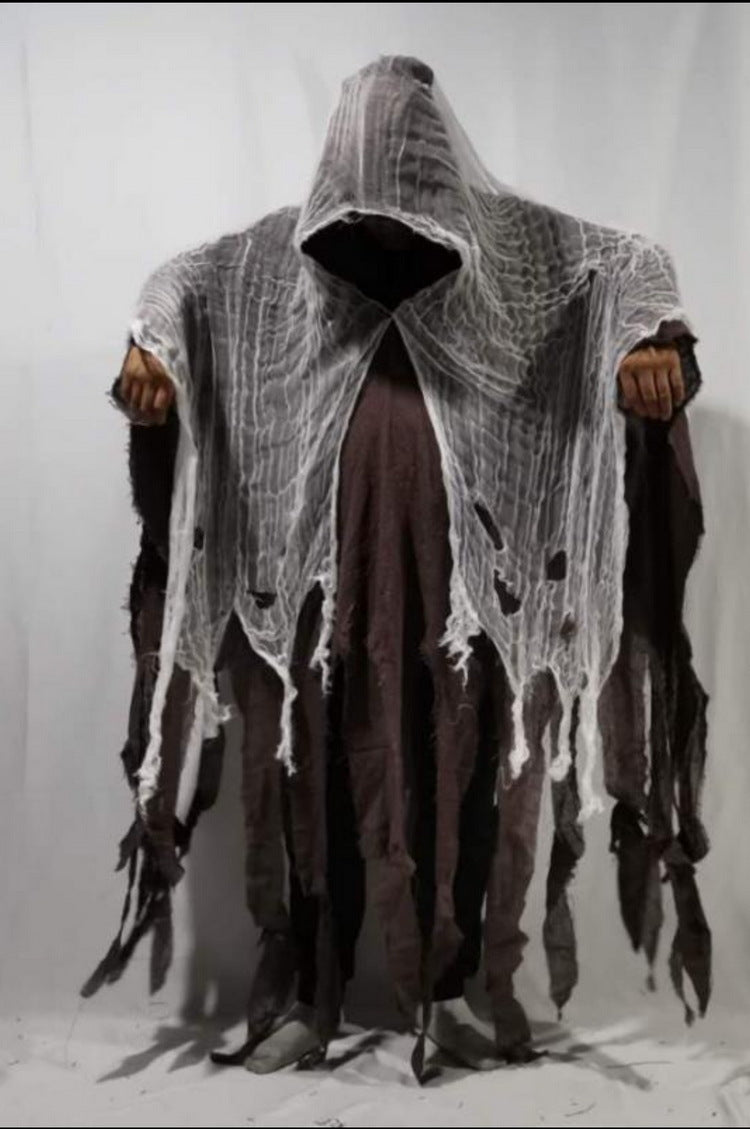 Halloween cloak cloak cos adult children zombie clothes tattered skeleton dress up horror ghost costume props.
