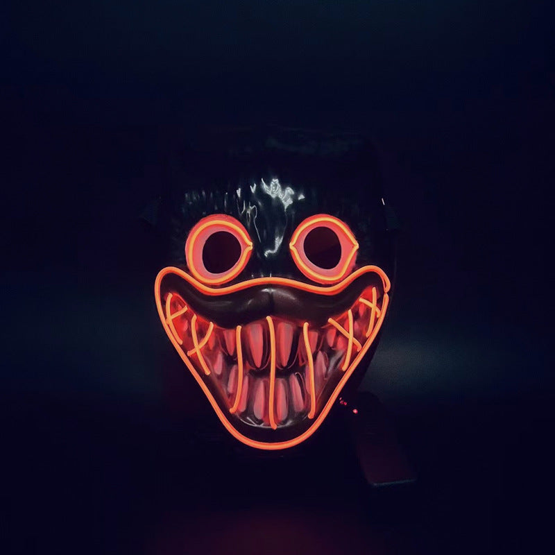 Glowing mask Poppy funny kid mask Poppy Poppy mask Cyberpunk mask Halloween mask.