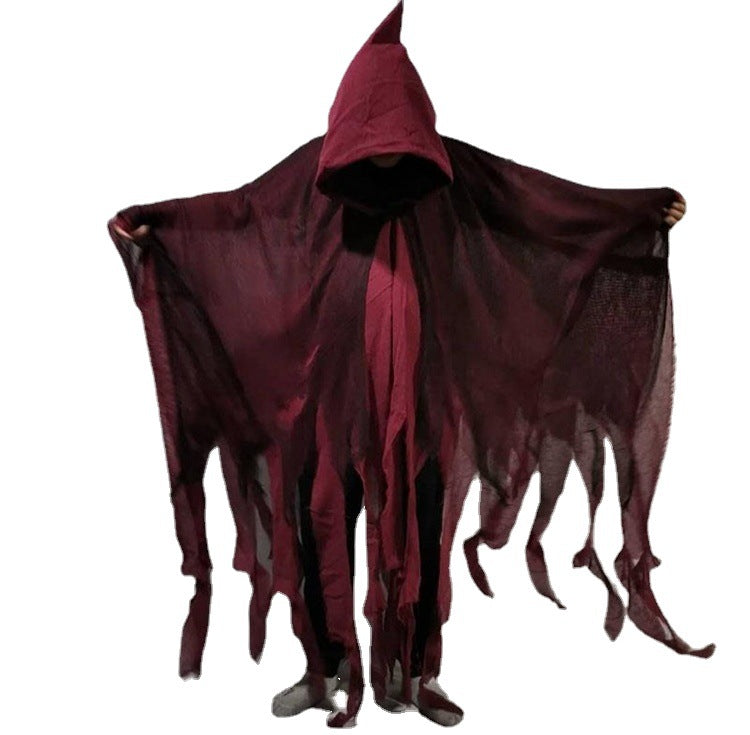 Halloween cloak cloak cos adult children zombie clothes tattered skeleton dress up horror ghost costume props.