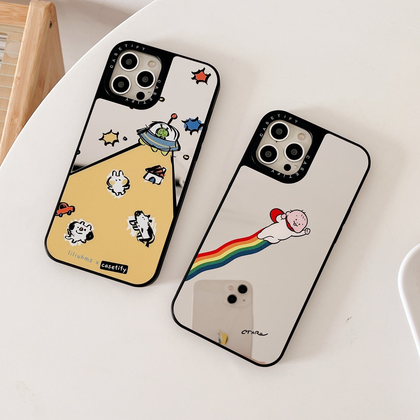 iPhone case,Flying Miniatures,Mirror case.