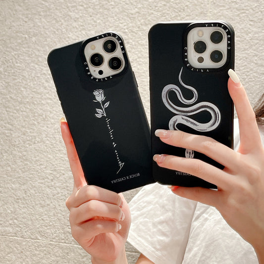 iPhone case,Snakes and flowers.